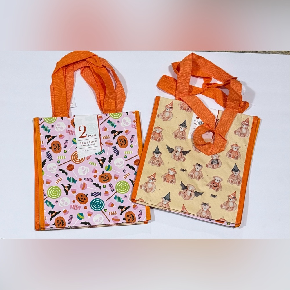 Home Goods Viral Set of 2 Halloween Reusable Tote Bags Limited Edition